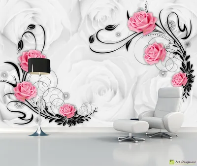 Красивые розовые цветы на сером фоне :: Стоковая фотография :: Pixel-Shot  Studio