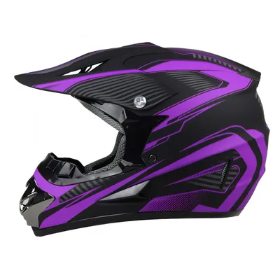 Шлем для мотокросса VIRTUE NI31 (черный-фиолетовый) - купить по низкой цене  в Новочебоксарске