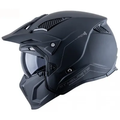 Шлем для мотоцикла MT STREETFIGHTER (черный) - купить по низкой цене в Сочи