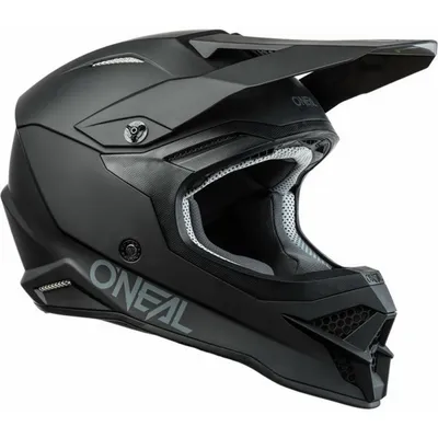 Шлем кроссовый O'NEAL 3Series SOLID, ABS, мат., черный — купить недорого