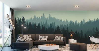 Лес на стене - Оригинально оформляем интерьер