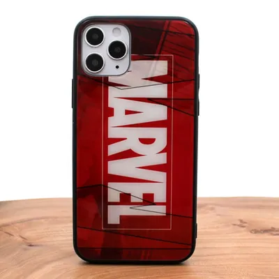 Стеклянный ударопрочный чехол с принтом Marvel для Iphone 11 Pro - купить