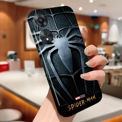 Купить Универсальный пленочный чехол для телефона Marvel Avengers Superhero  Spider-Man Spider Logo Design Hard Shell Full Cover Camera Противоударный  защитный чехол для OPPO | Joom