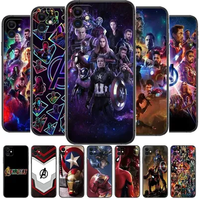 Чехлы для телефонов Marvel, Мстители для iphone 13 Pro Max, Чехол 12 11 Pro  Max 8 PLUS 7 PLUS 6S iphone XR X XS mini, Женские мобильные сотовые телефоны  | AliExpress