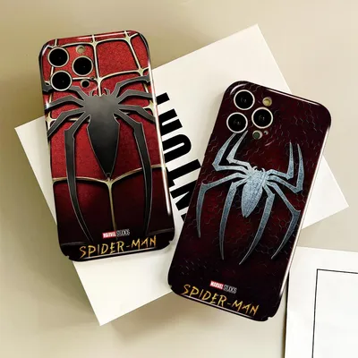 Купить Универсальный чехол для телефона Marvel Avengers Spider-Man Spider  Logo Design Hard Shell Full Cover Camera Противоударный защитный чехол для  Huawei Honor iPhone | Joom