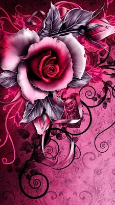 Черно розовые обои на телефон - 71 фото