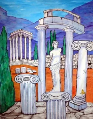 Древняя Греция — стоковая векторная графика и другие изображения на тему  Иллюстрация - Иллюстрация, Прошлое, Старинный - iStock