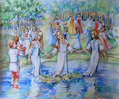 Рисунок на тему праздник Ивана Купала - 46 фото