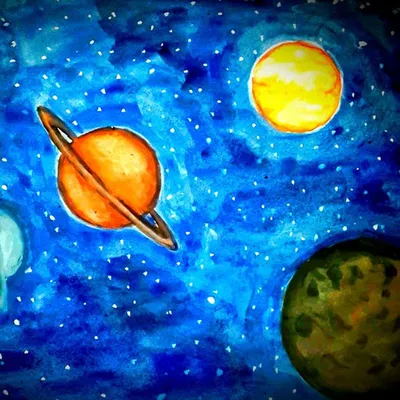 Рисунки на тему космоса для детей 5-6 класса