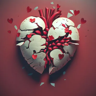Разбитое Сердце — стоковая векторная графика и другие изображения на тему  Разрушение - Разрушение, Символ сердца, Стекло - материал - iStock