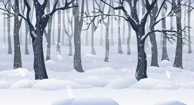 Лес зимний иллюстрация - 35 фото