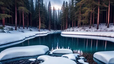 Ночной зимний лес | Winter scenery, Winter landscape, Scenery