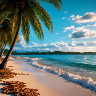 Пляж, пальмы, океан, бирюзовая вода…» — создано в Шедевруме