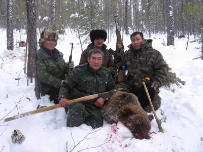 Осенняя охота на медведя на Камчатке