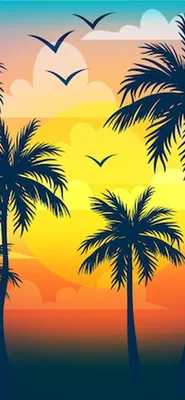 Летняя пальма тропические обои на телефон 300 Dpi Фон Обои Изображение для  бесплатной загрузки - Pngtree