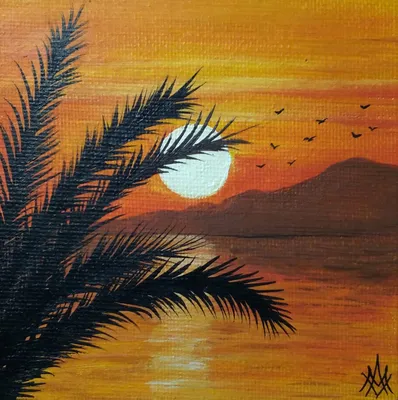 Картинки пальмы на закате фото