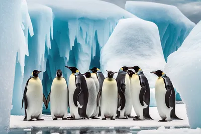 Пара пингвинов с малышами в гнезде. Обои с животными, картинки, фото  1600x1200