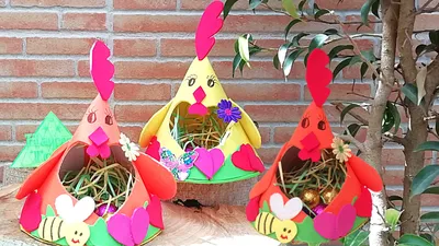 4 ideas of crafts and gifts for Easter with their hands. - YouTube