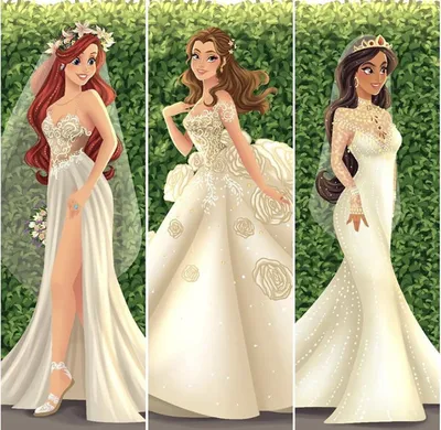 Принцессы-невесты Disney облачились в кружева и шелка с «магическими»  деталями из сказок | WMJ.ru