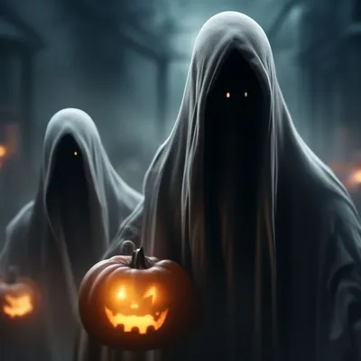 комплект Halloween привидений Иллюстрация вектора - иллюстрации  насчитывающей традиционно, устрашать: 9265738