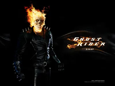 Скачать обои \"Призрачный Гонщик (Ghost Rider)\" на телефон в высоком  качестве, вертикальные картинки \"Призрачный Гонщик (Ghost Rider)\" бесплатно