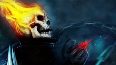 Скачать обои \"Призрачный Гонщик (Ghost Rider)\" на телефон в высоком  качестве, вертикальные картинки \"Призрачный Гонщик (Ghost Rider)\" бесплатно