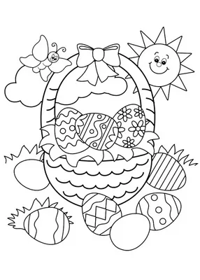 Раскраски с пасхальными яйцами | Ігри для дітей, дидактичні матеріали для  занять у дитячому садочку, поробки та розфарбовки | Зростай розумним!