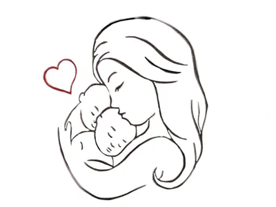 Рисунок на День матери. Что нарисовать Маме. Рисуем сердце для мамы. |  РИСУНКИ ЮЛЬКИ | Дзен