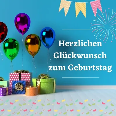 Открытка на день рождения воздушный шар на немецком языке PNG , баллон,  День рождения, Воздушные шары на день рождения PNG картинки и пнг PSD  рисунок для бесплатной загрузки