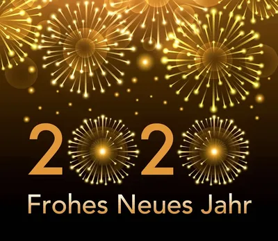 Поздравительная открытка Gluckliches Neues Jahr, С Новым Годом! в немецком  языке Стоковое Фото - изображение насчитывающей дом, начиная: 132528892