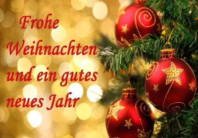 Поздравления c Рождеством и Новым годом на немецком языке
