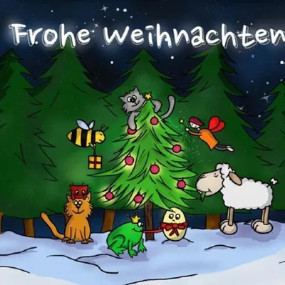 С рождеством по немецки открытка поздравление (44 фото) » Рисунки для  срисовки и не только
