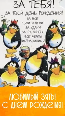 C днем рождения, зять - новые красивые открытки (86 ФОТО) | Смешные  пожелания на день рождения, С днем рождения, Смешные счастливые дни рождения