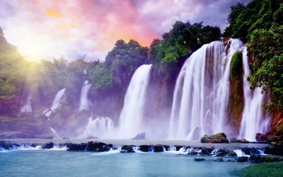Красивый водопад (60 фото)