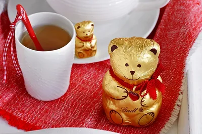 Обои для рабочего стола chocolate teddy bear Чай Еда Кружка