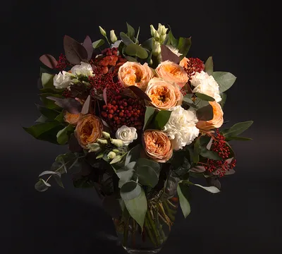 коричневые цветы на черном фоне. цветочный бесшовный узор Стоковое Фото -  изображение насчитывающей декоративно, роскошно: 228654304