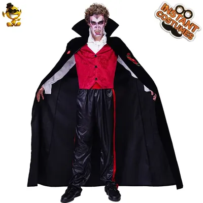 Карнавальный костюм вампира на Хэллоуин (плащ, жабо) Lu093589 купить в  интернет-магазине - My-Karnaval.ru, доставка по России и выгодные цены