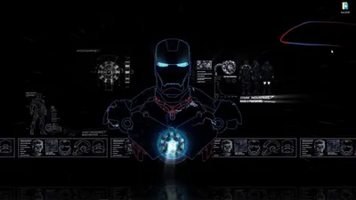 Обои маска железного человека Iron Man на рабочий стол