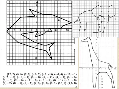 Легкие рисунки на координатной плоскости (59 фото) » Рисунки для срисовки и  не только