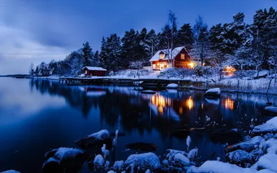 Обои \"Зима и Новый год\" на рабочий стол: самые яркие! | Пейзажи, Закаты,  Фотообои