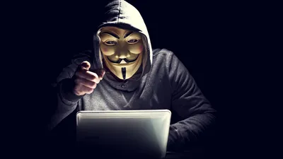 Скачать обои ноутбук, анонимус, Anonymous, хакер, раздел разное в  разрешении 1366x768
