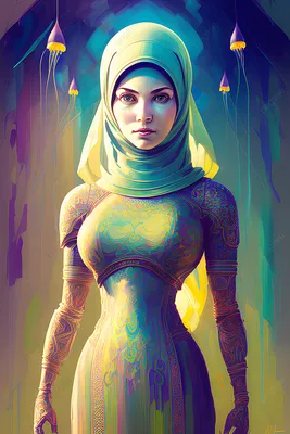 hijab muslim cartoon wallpaper для Android — Скачать