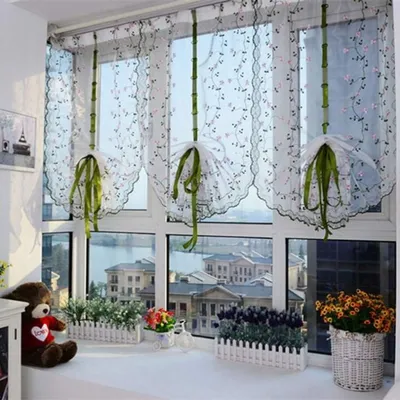 Короткие шторы на кухню - важная деталь модного дизайна (93 фото) | Drapes  curtains, Curtains with blinds, Window curtains white