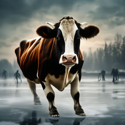 Как корова на льду» — создано в Шедевруме