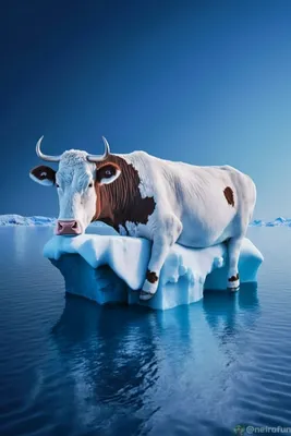 Корова на льду * / Символы года - коллекции / Символы года Быка / Магазин  Подарков