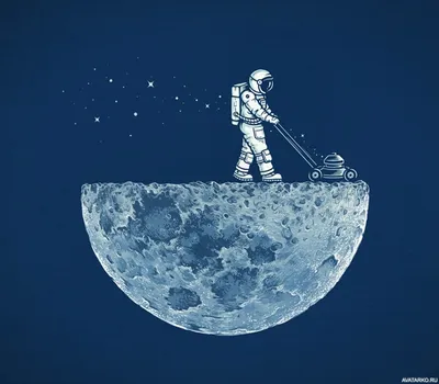Космонавт на луне рисунок - 79 фото