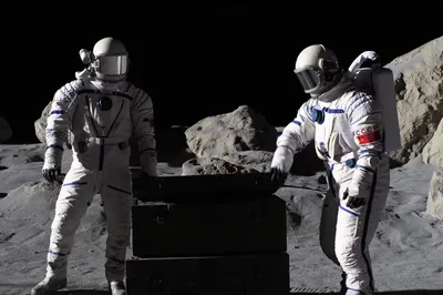 Космонавт на луне» — создано в Шедевруме
