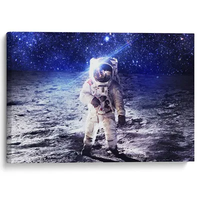Картина на холсте \"Космонавт на Луне\"