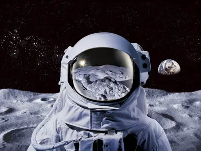 Поделка Космонавт на луне №234861 - «КОСМИЧЕСКАЯ ОДИССЕЯ» (24.08.2021 -  14:26)