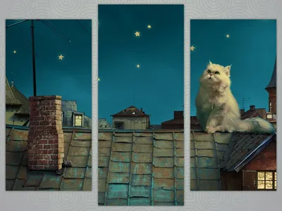 коты настилают крышу 2 иллюстрация штока. иллюстрации насчитывающей между -  55566561